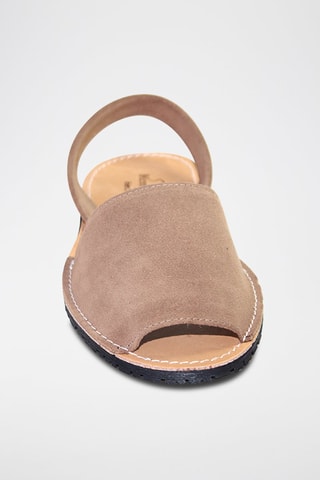 Sandálias Avarca de couro - Castanho