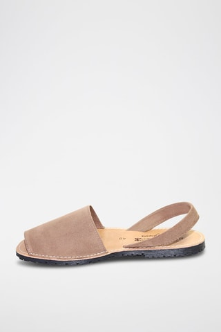 Sandálias Avarca de couro - Castanho