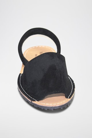 Sandálias Avarca de couro - Preto