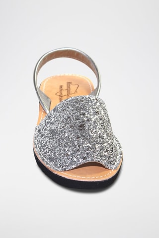 Sandálias Avarca com cunha - Prateado