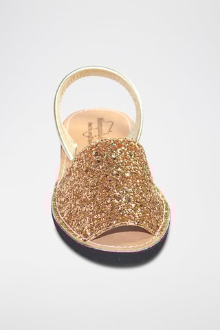 Sandálias Avarca com cunha - Dourado