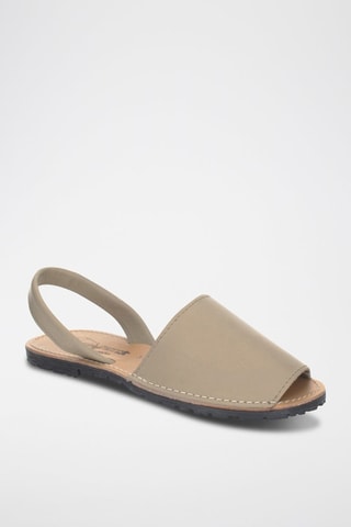 Sandálias Avarca de couro - Bege