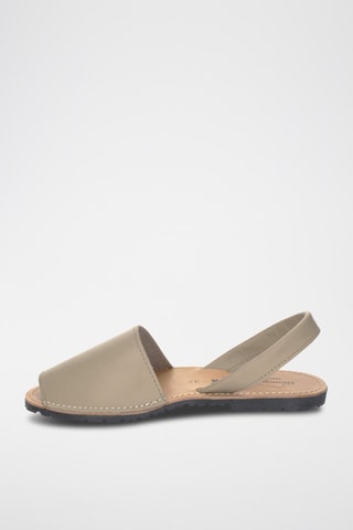 Sandálias Avarca de couro - Bege