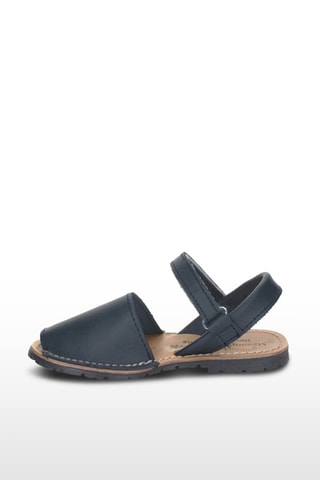 Sandálias Avarca de couro - Preto