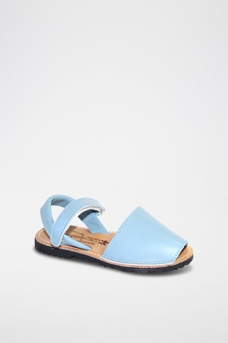 Sandálias Avarca de couro - Azul