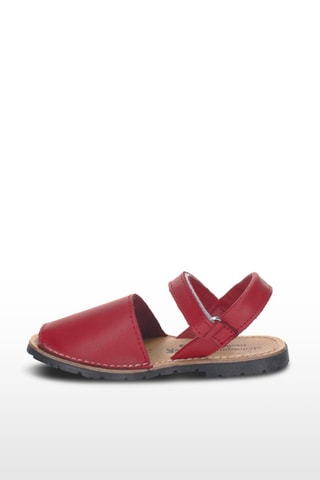 Sandálias Avarca de couro - Vermelho