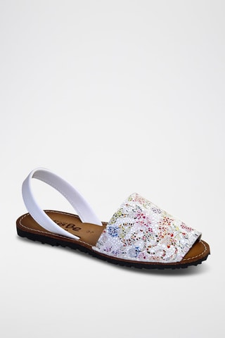 Sandálias Avarca de couro - Branco