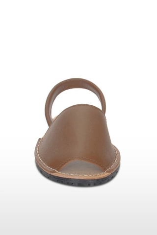 Sandálias Avarca de couro - Castanho