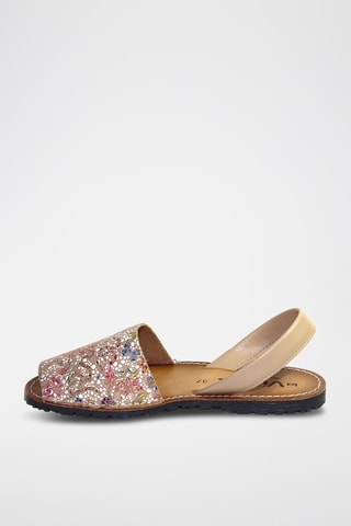 Sandálias Avarca de couro - Bege