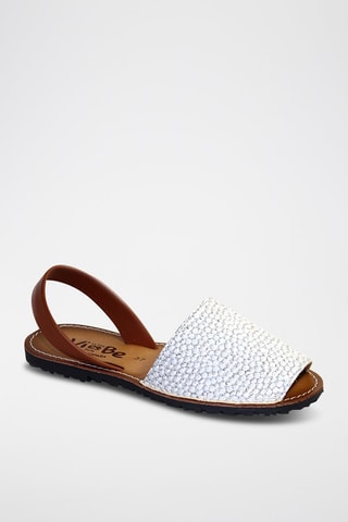 Sandálias Avarca de couro - Branco