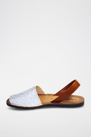 Sandálias Avarca de couro - Branco