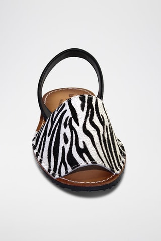 Sandálias Avarca de couro - Preto