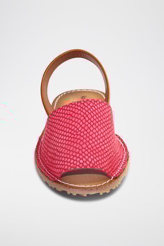 Sandálias Avarca de couro - Vermelho