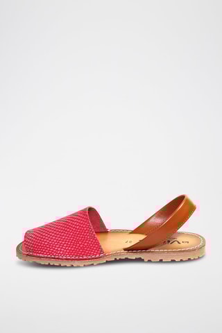 Sandálias Avarca de couro - Vermelho