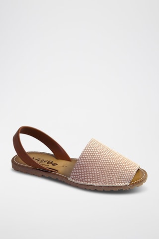 Sandálias Avarca de couro - Castanho