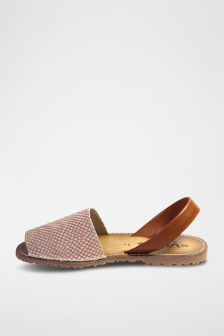 Sandálias Avarca de couro - Castanho