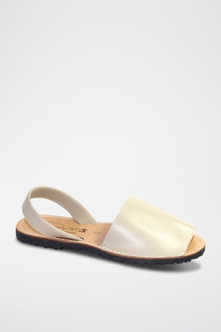 Sandálias Avarca de couro - Bege