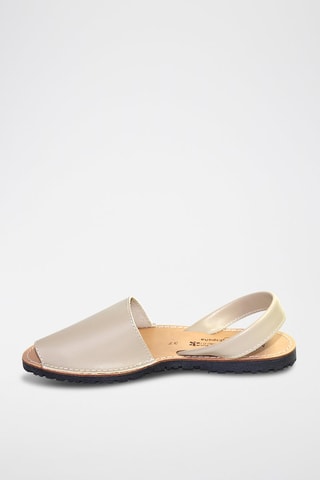 Sandálias Avarca de couro - Bege