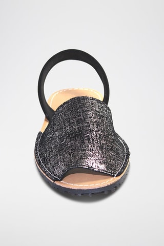 Sandálias Avarca de couro - Preto