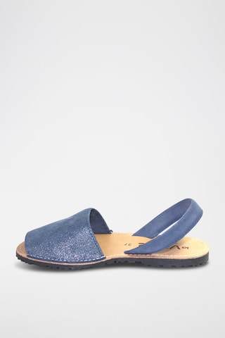 Sandálias Avarca de couro - Azul