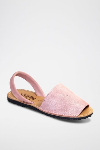 Sandálias Avarca de couro - Rosa