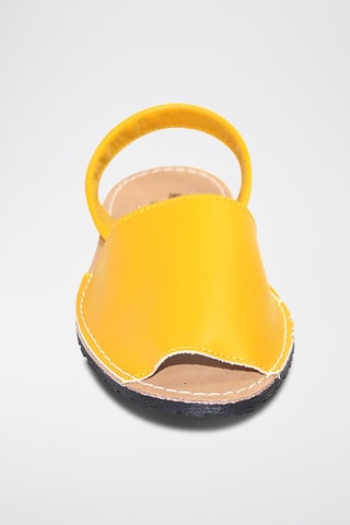 Sandálias Avarca de couro - Amarelo