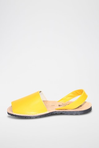 Sandálias Avarca de couro - Amarelo