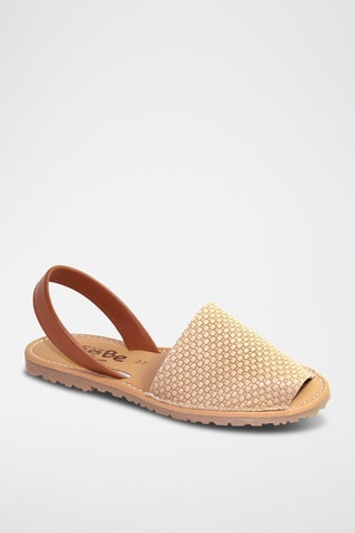 Sandálias Avarca de couro - Bege