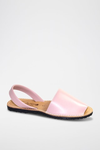 Sandálias Avarca de couro - Rosa