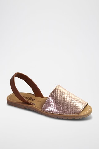 Sandálias Avarca de couro - Rosa