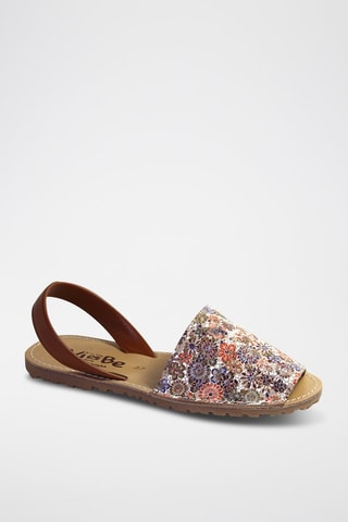 Sandálias Avarca de couro - Castanho