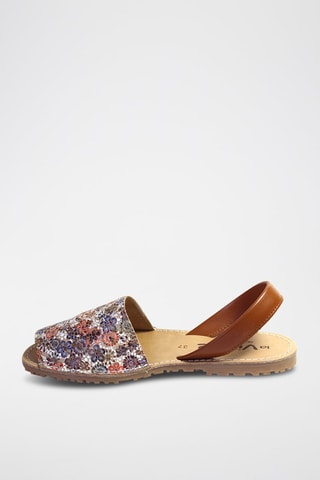 Sandálias Avarca de couro - Castanho