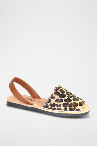 Sandálias menorquinas em couro - Castanho