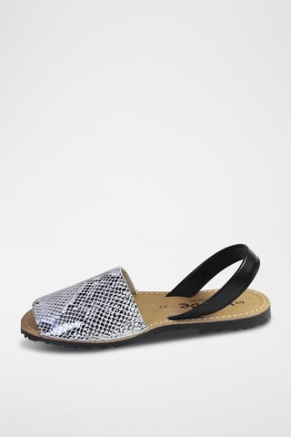 Sandálias menorquinas em couro - Preto