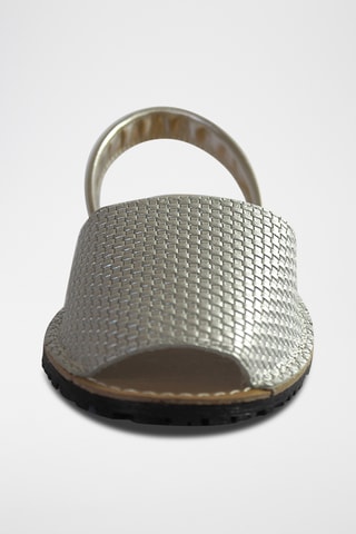 Sandálias menorquinas em couro - Prateado