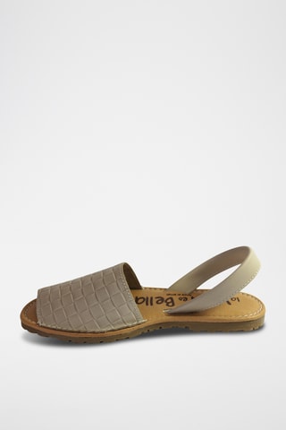 Sandálias menorquinas em couro - Bege