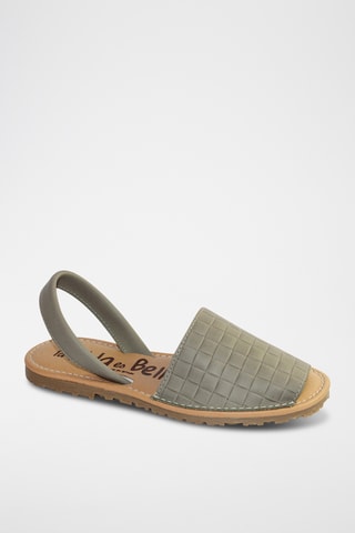 Sandálias menorquinas em couro - Verde-azeitona