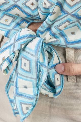 Blouse - Wit en blauw