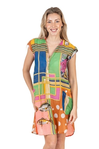 Rechte Jurk - Multicolor