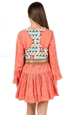 Jurk met Ruches - Oranje