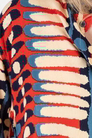 Blouse - Blauw en rood