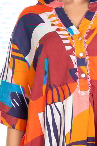 Rechte Jurk - Multicolor