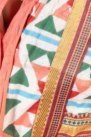 Jurk met Ruches - Oranje