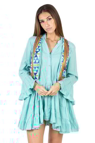 Jurk met Ruches - Blauw