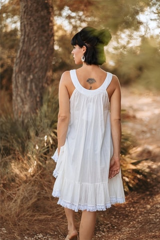 Jurk met Ruches - Wit