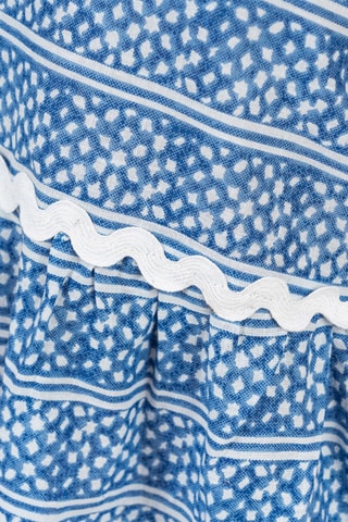 Midi-jurk - Rood en blauw