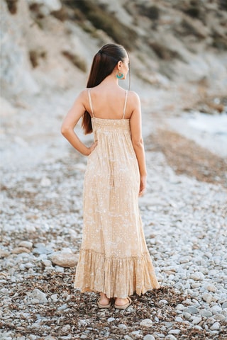 Lange Jurk - Beige