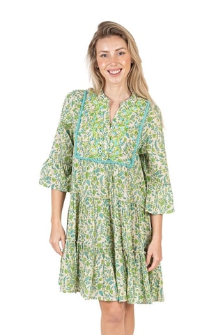 Trapezium Jurk - Multicolor