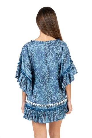 Jurk met Ruches - Blauw