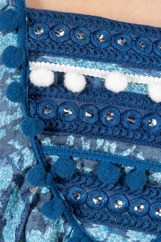 Jurk met Ruches - Blauw